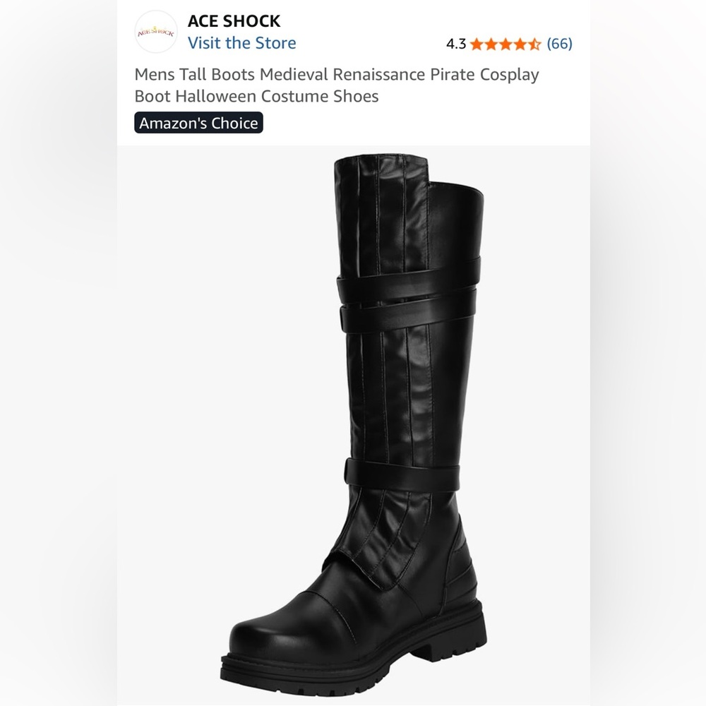 Men’s Tall Boots (NWOT) Cosplay, Costume, Halloween Sz 8.5